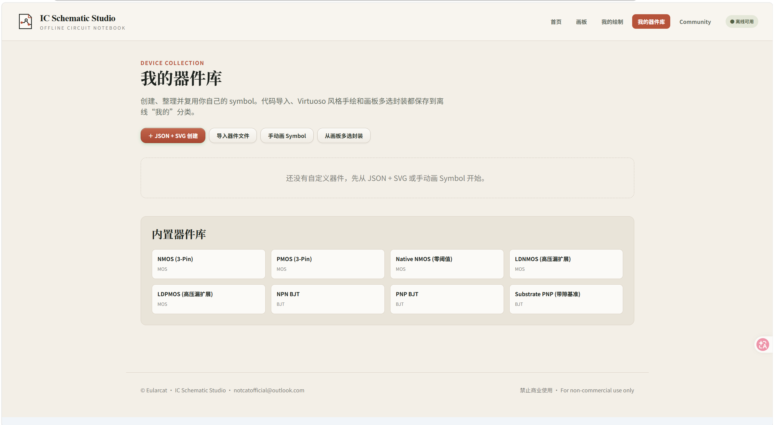 自定义与内置器件库